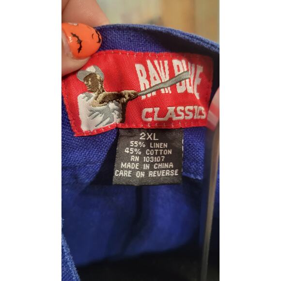 Raw Blue Classics NY #15 Jersey Shirt 2XL Blue Red White Hip Hop Y2K Streetwear - Picture 5 of 6